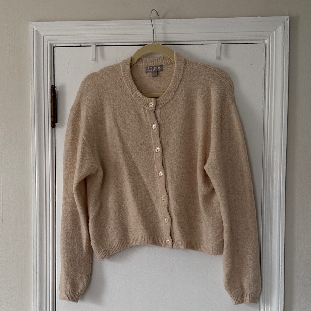 J. Crew Supersoft bubble-hem cardigan